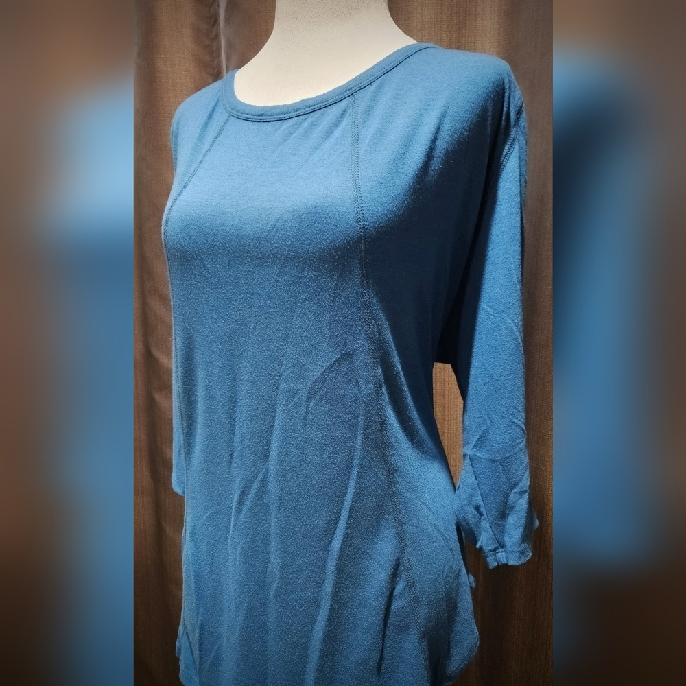 Blue Shirt 3/4 Sleeve